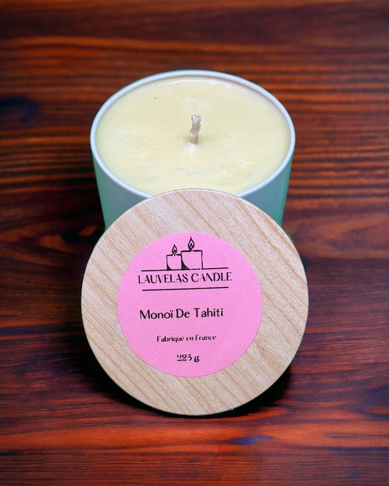 Bougie coulée monoï de Tahiti, 180 g