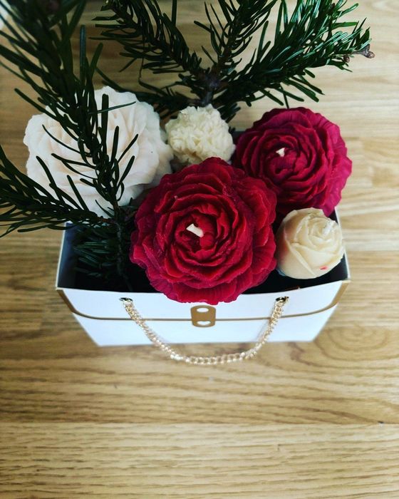 Bougie sac floral, 200 g